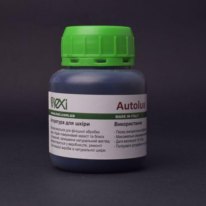Апретура для шкіри IEXI AUTOLUX чорна, 100 мл.