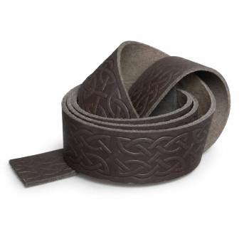 Ремінна смуга краст з тисненням, ширина 4 см, шоколадний Ремінна смуга краст з тисненням, ширина 4 см, шоколадний
