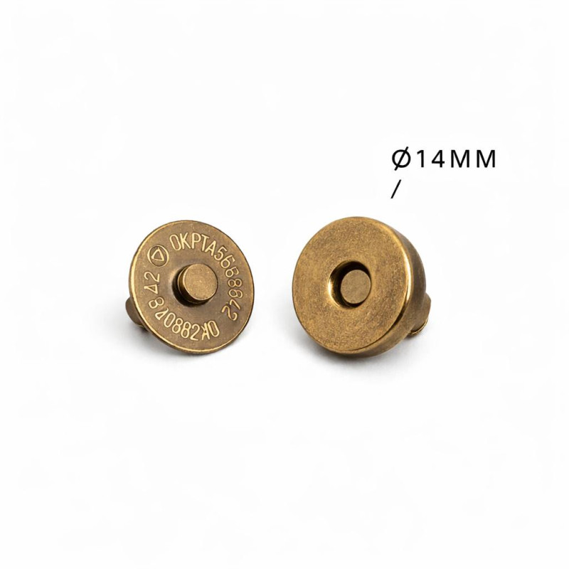 Кнопка магнітна 14 мм, антик, 1 шт. Кнопка магнітна 14 мм, антик, 1 шт.