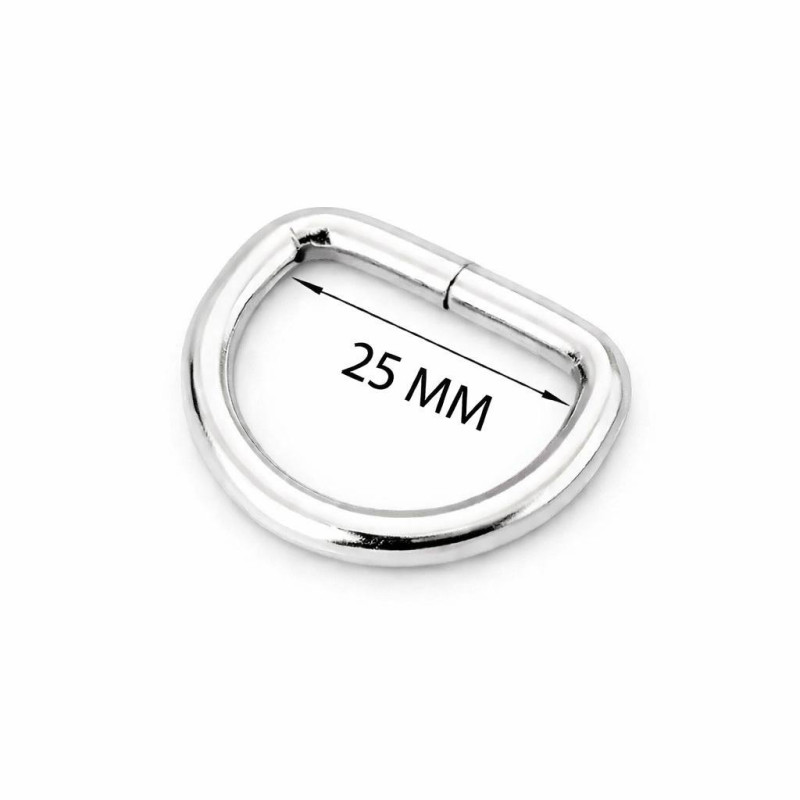 Півкільце металеве 4*25*18, мм, нікель