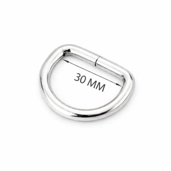 Півкільце металеве 3,5*30*25 мм, нікель Півкільце металеве 3,5*30*25 мм, нікель