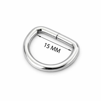 Півкільце металеве 4×15×15 мм, нікель