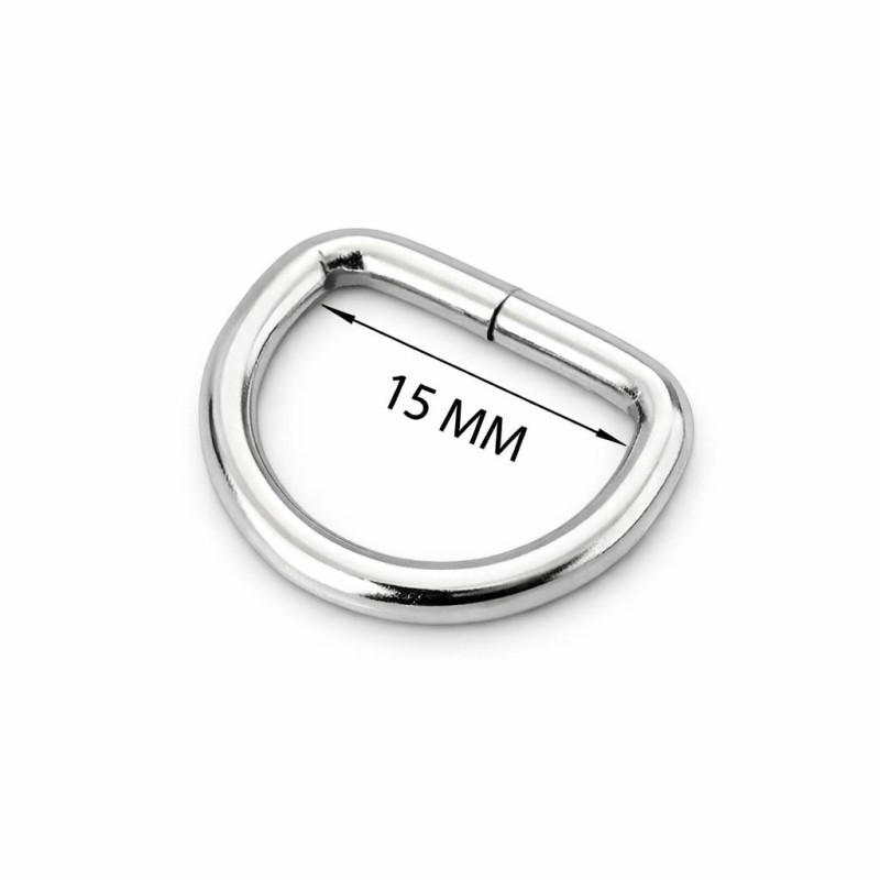 Півкільце металеве 4×15×15 мм, нікель