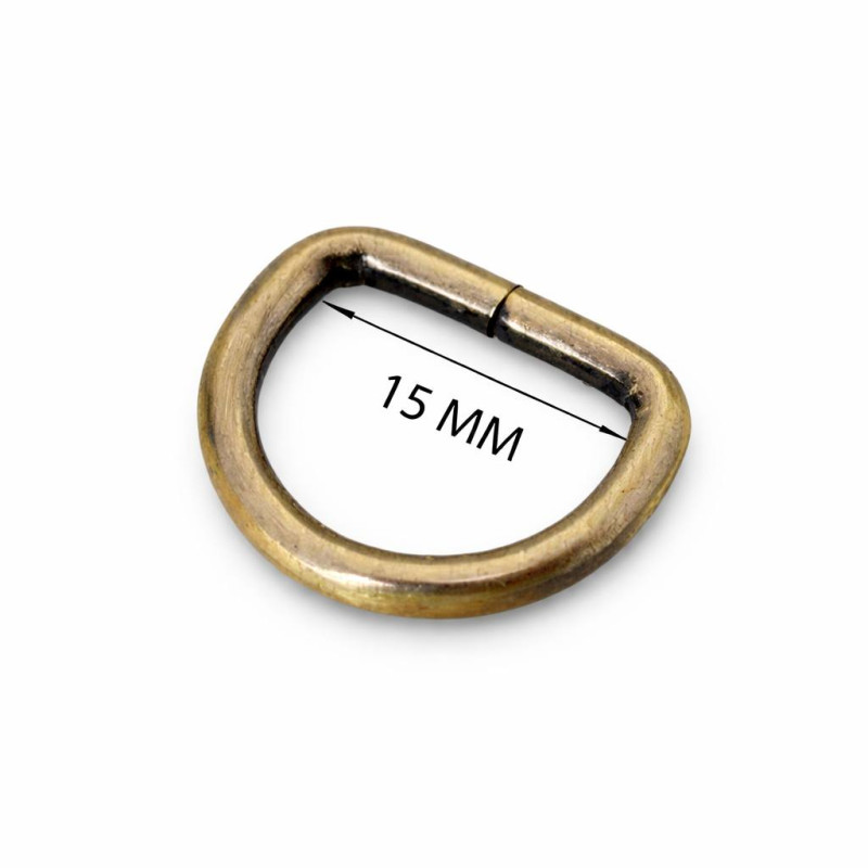 Півкільце металеве 4×15×15 мм, антик
