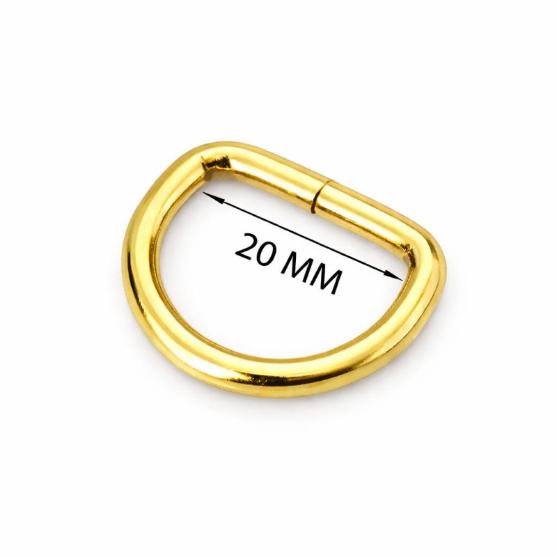 Півкільце металеве 4×20×15 мм, золотистий Півкільце металеве 4×20×15 мм, золотистий