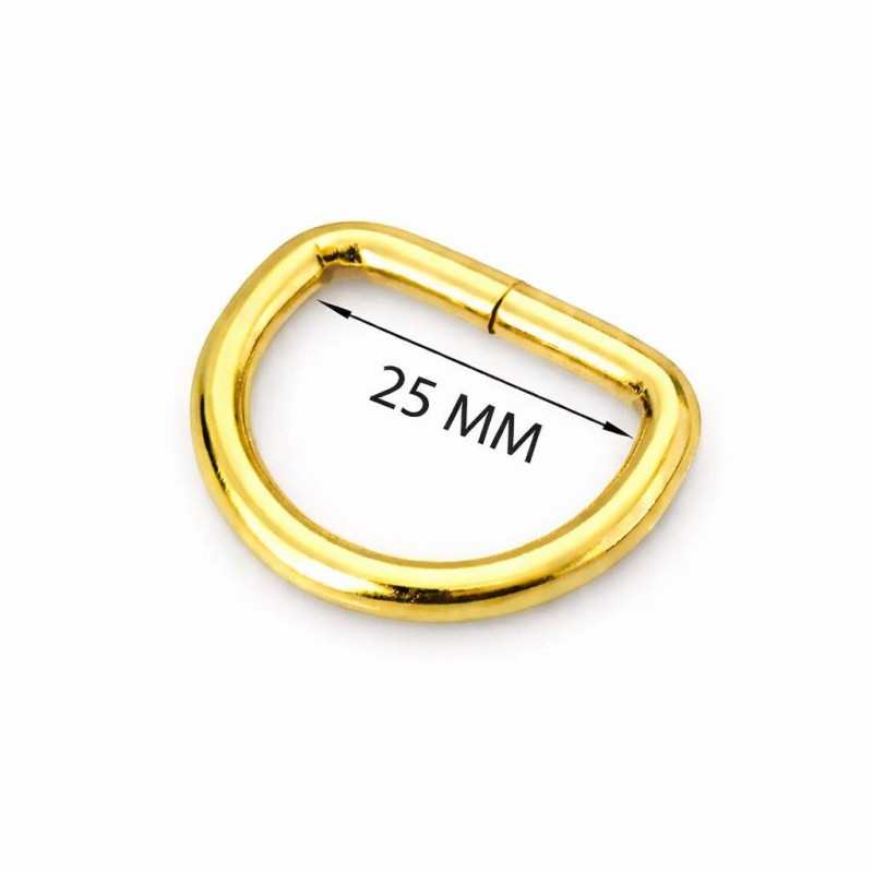 Півкільце металеве 4*25*17, мм, золотистий